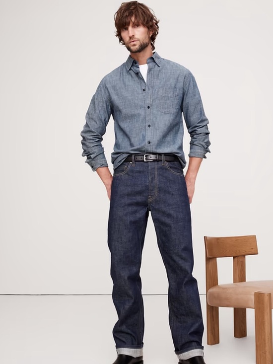 Banana Republic Other - NWT Banana Republic Standard-Fit Chambray Cotton Long Sleeve Button-down Size M